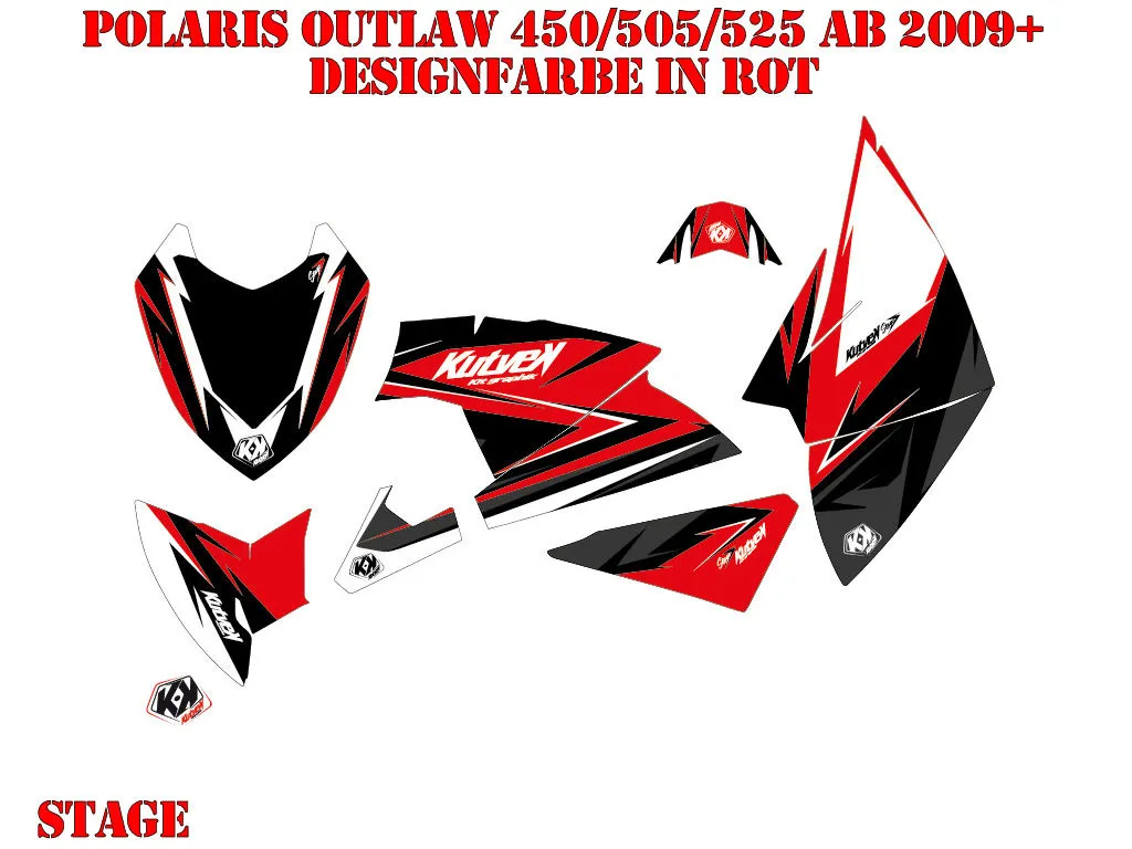 Example picture for thr colors, Stage Red for Polaris Outlaw 450/500/525 up 2009+
