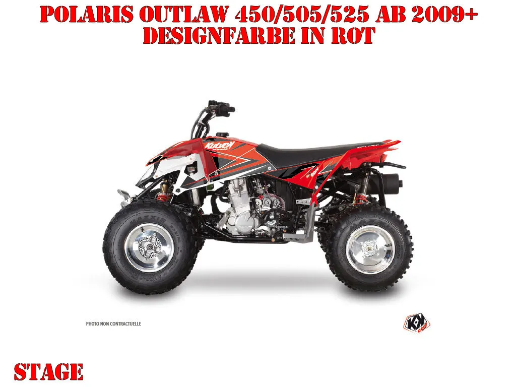 Example picture for thr colors, Stage Red for Polaris Outlaw 450/500/525 up 2009+
