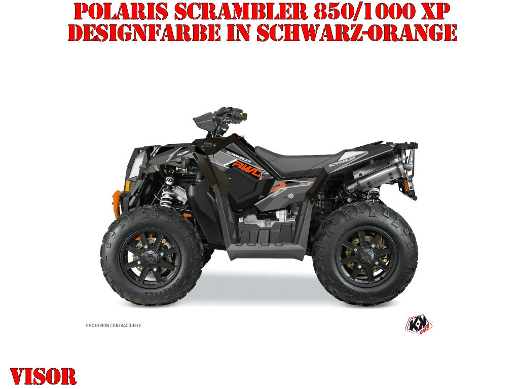 Visor Schwarz-Orange Standard Kit für Polaris Scrambler 850/1000 XP 2013-2022