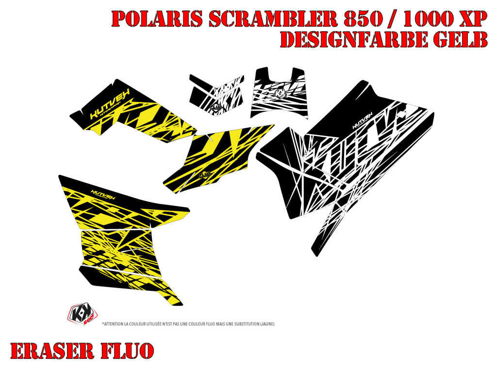 Eraser Gelb Standard Kit für Polaris Scrambler 850/1000 XP 2013-2022