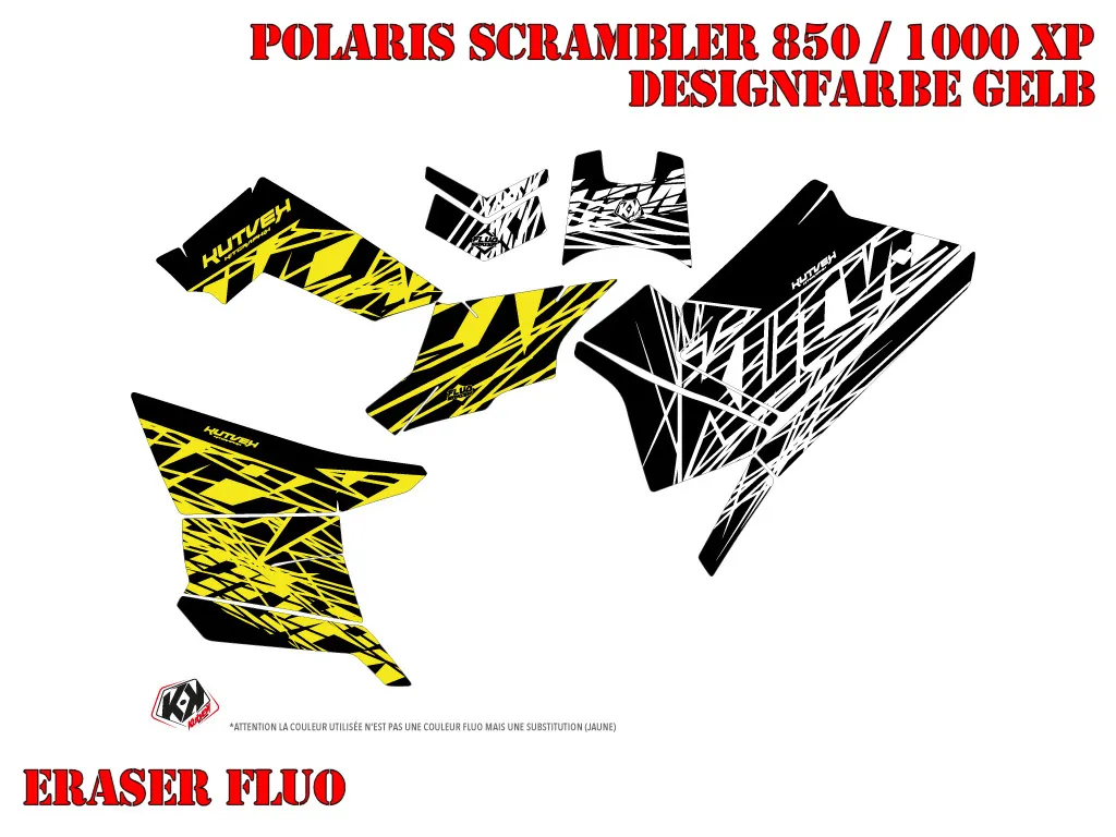 Eraser Gelb Standard Kit für Polaris Scrambler 850/1000 XP 2013-2022