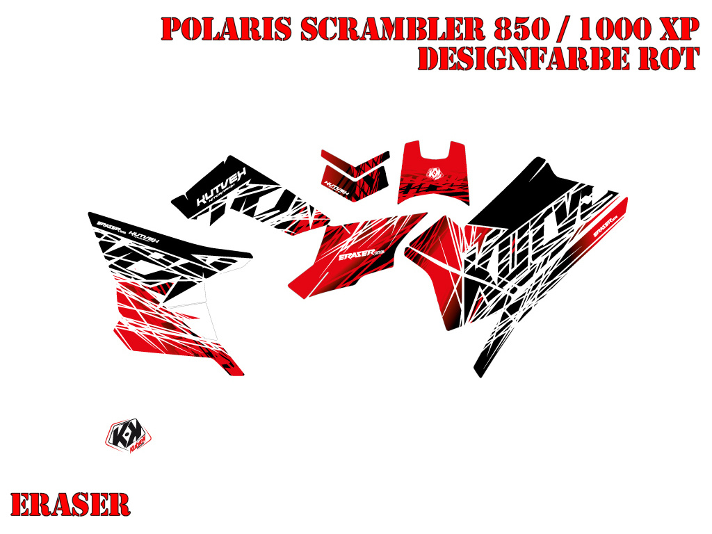 Eraser Rot Standard Kit für Polaris Scrambler 850/1000 XP 2013-2022
