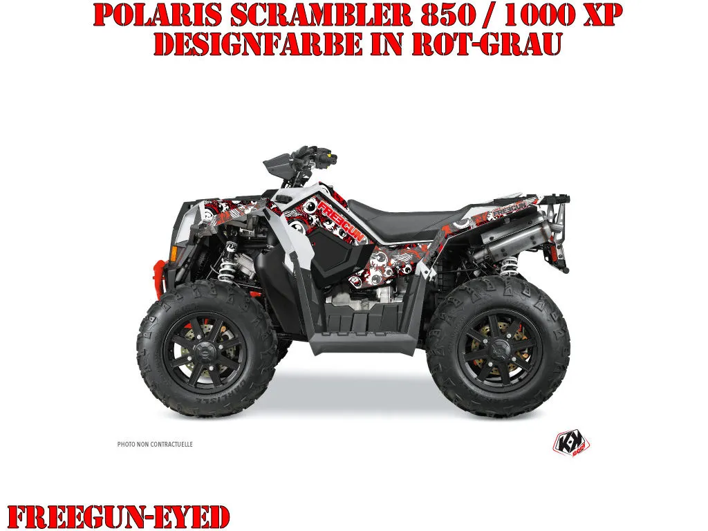 Beispiel Bild für die Farben, Freegun-Eyed Red-Grey Standard Kit for Polaris Scrambler 850/1000 XP 2013-2022