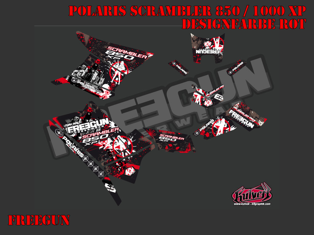 Freegun Rot Standard Kit für Polaris Scrambler 850/1000 XP 2013-2022
