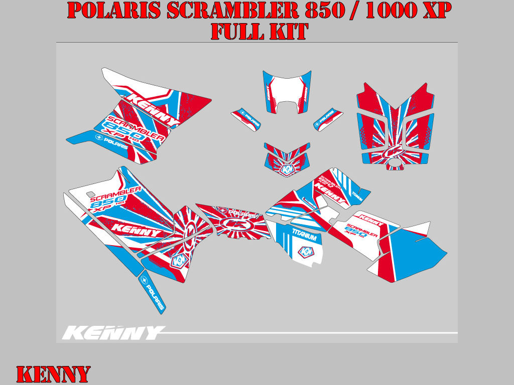 Beispiel Bild für die Farben, Kenny Full Kit for Polaris Scrambler 850/1000 XP 2013-2022