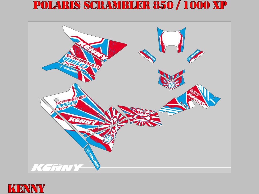 Beispiel Bild für die Farben, Kenny Standard Kit for Polaris Scrambler 850/1000 XP 2013-2022