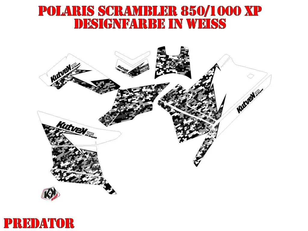 Example picture for thr colors, Predator Weiß Standard Kit für Polaris Scrambler 850/1000 XP 2013-2022