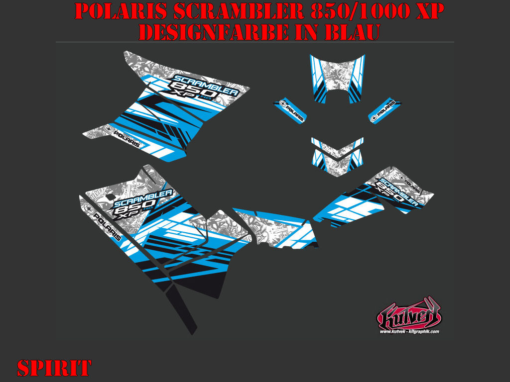 Example picture for thr colors, Spirit Blau Standard Kit für Polaris Scrambler 850/1000 XP 2013-2022