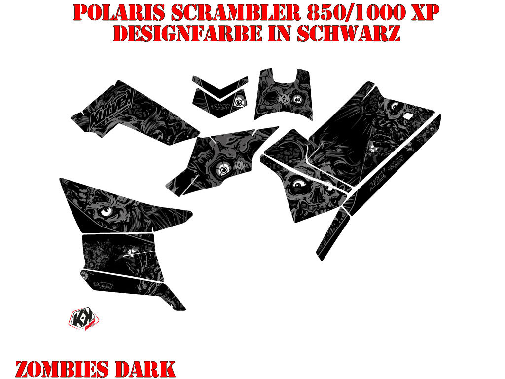Beispiel Bild für die Farben, Zombies Dark Standard Kit for Polaris Scrambler 850/1000 XP 2013-2022