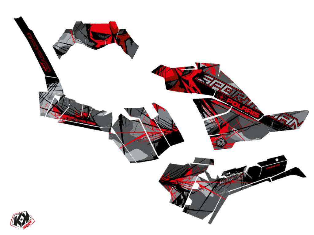 Evil Grau-Rot Standard Kit für Polaris Sportsman 1000 XP-S ab 2020+