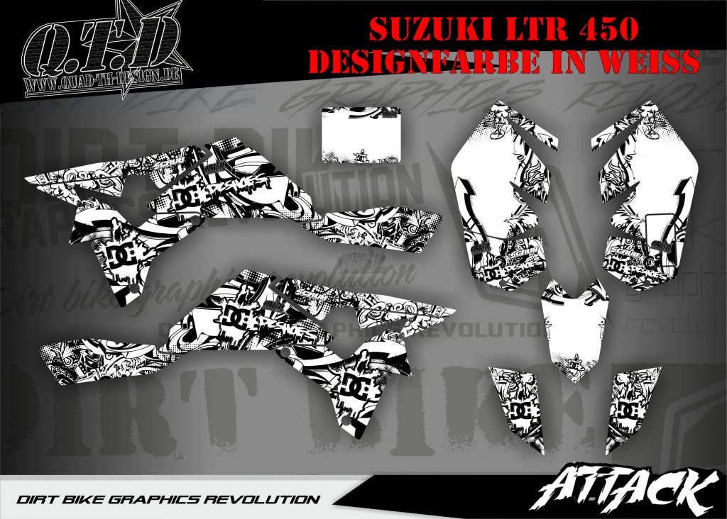 Attack Weiß für Suzuki LTR 450