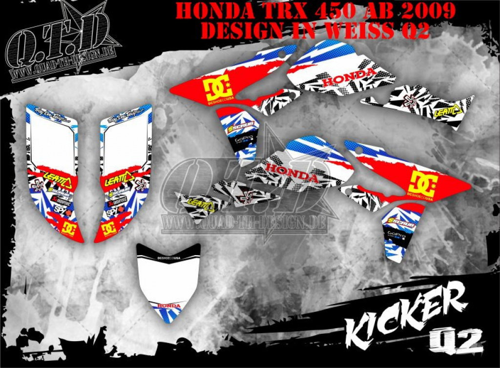 Kicker Weiß für Honda TRX 450R 2006-2016