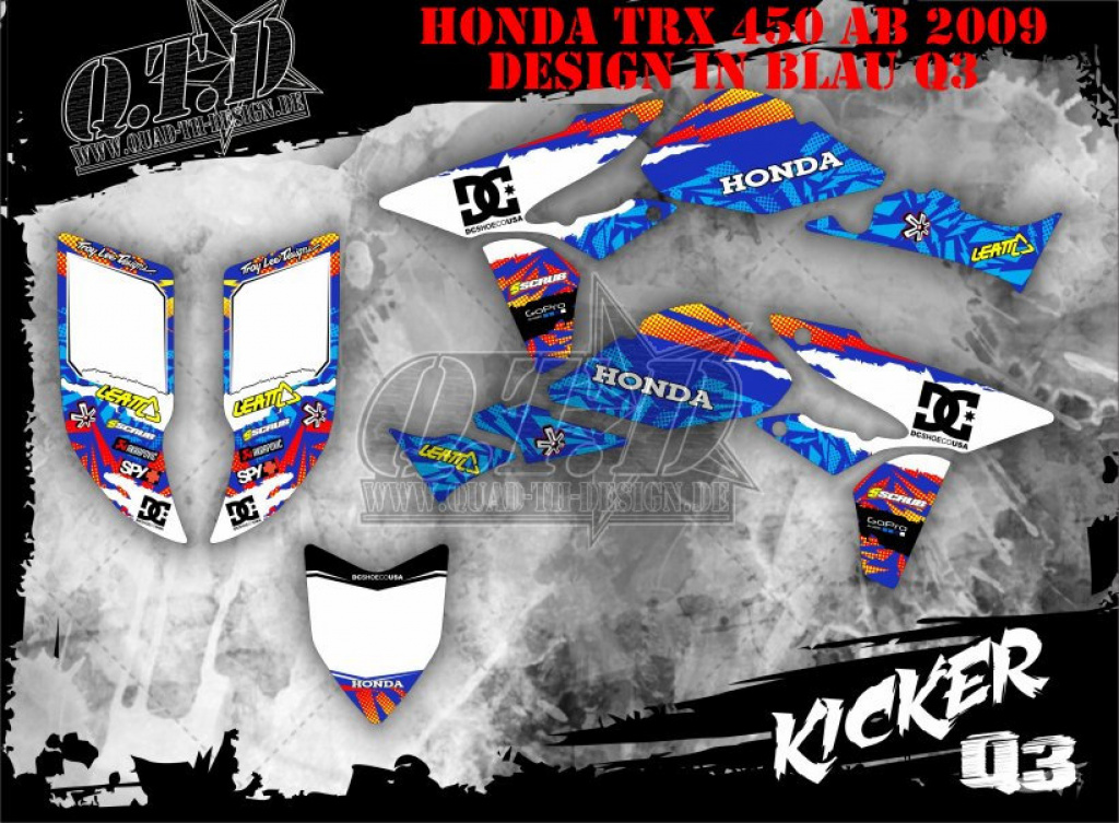 Kicker Blau für Honda TRX 450R 2006-2016