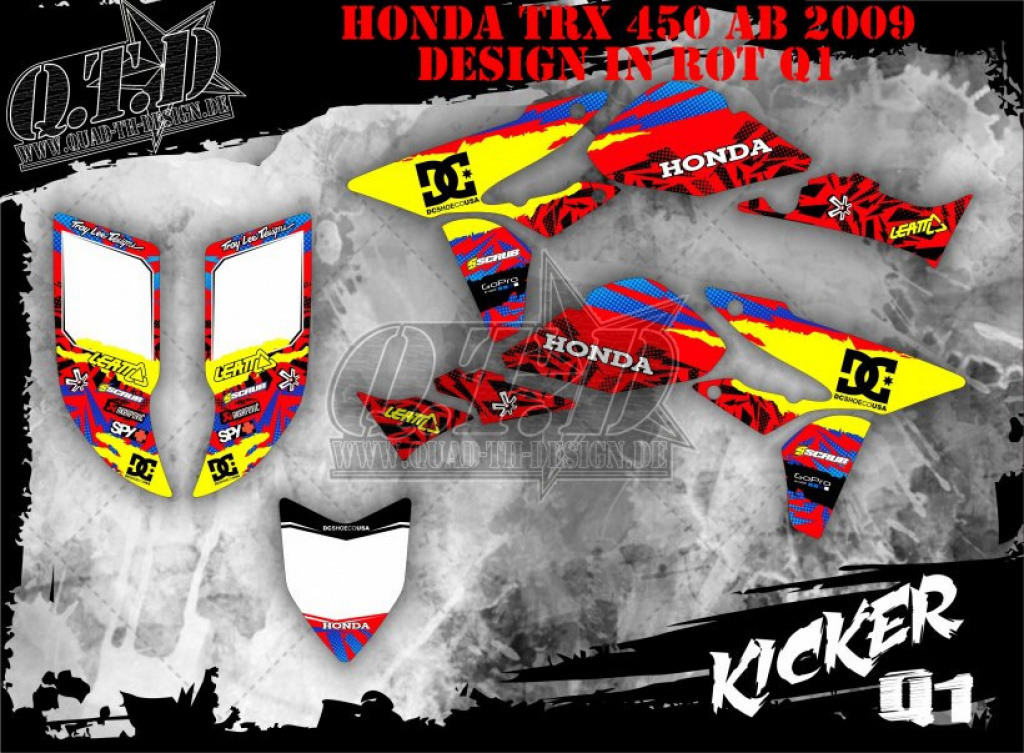 Kicker Rot für Honda TRX 450R 2006-2016