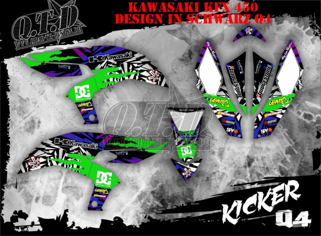 Kicker Schwarz für Kawasaki KFX 450