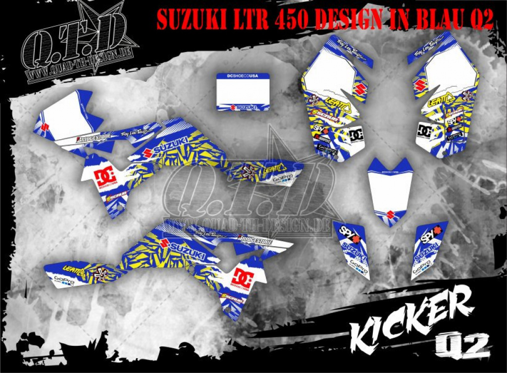 Beispiel Bild für die Farben, Kicker Blau für Suzuki LTR 450