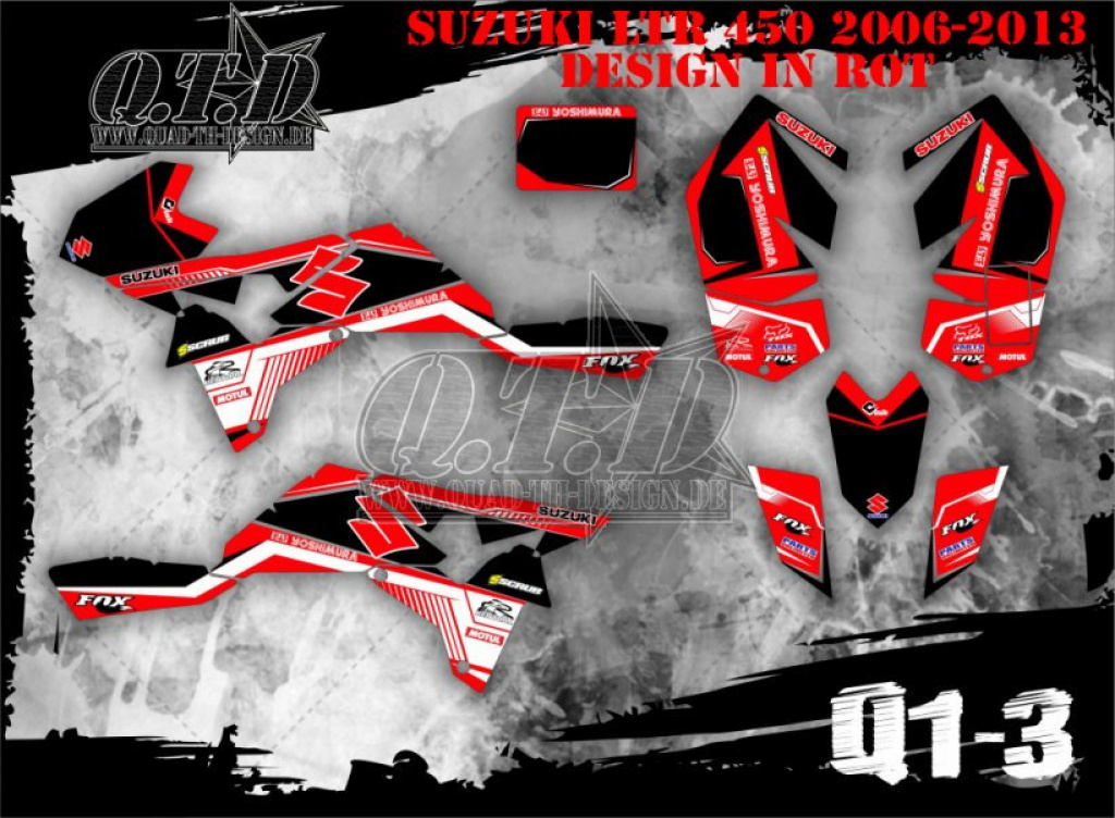 Q1-3 Red for Suzuki LTR 450