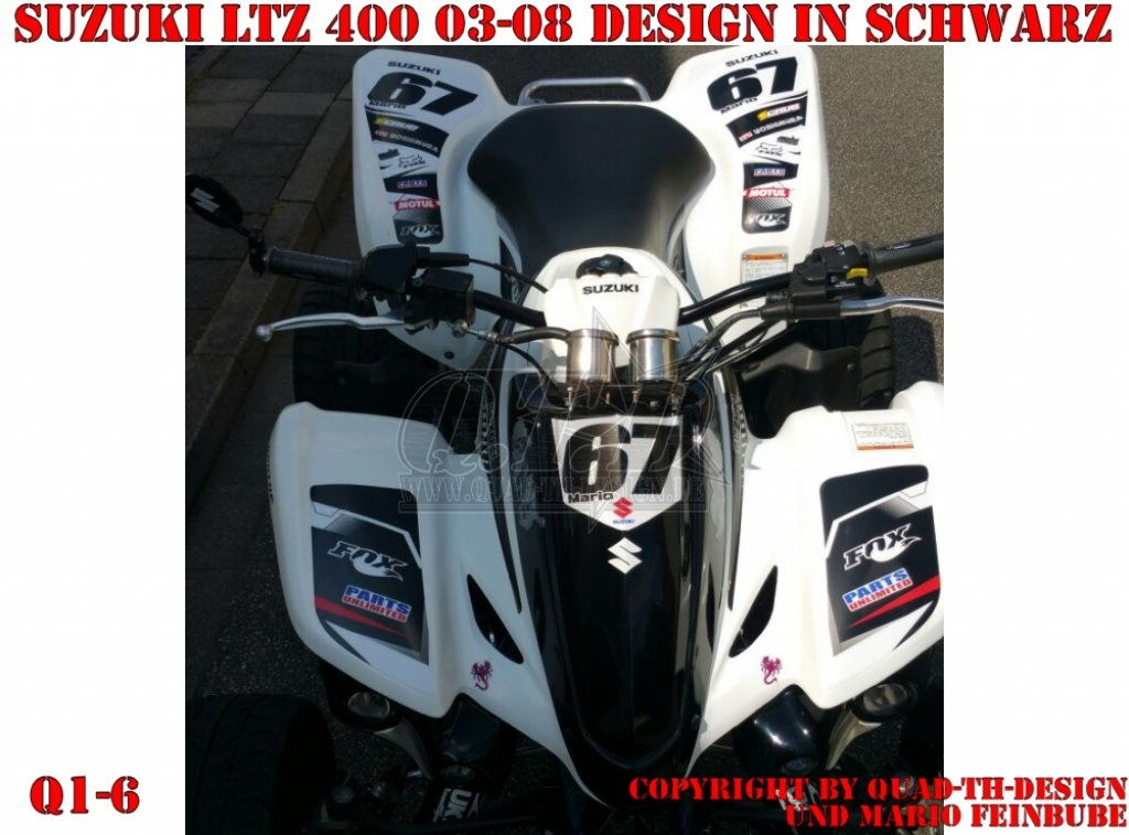 Q1-6 schwarz für Suzuki LTZ 400 2003-2008