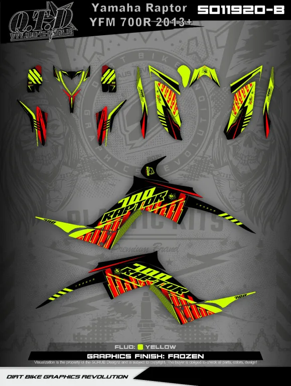 SO11920 fluorescent color for the Yamaha Raptor YFM 700R 2013+