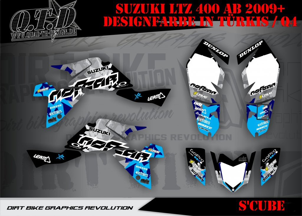 SCube Türkis für Suzuki LTZ 400 ab 2009+
