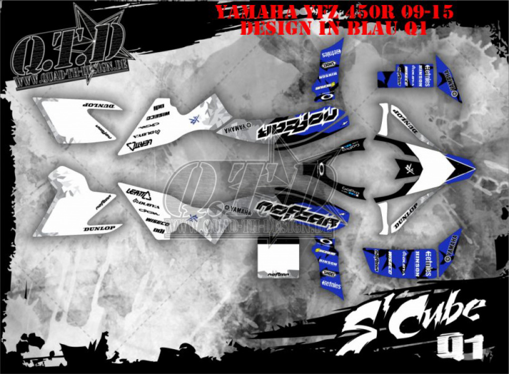 SCube Blau für Yamaha YFZ 450R 2009-2013