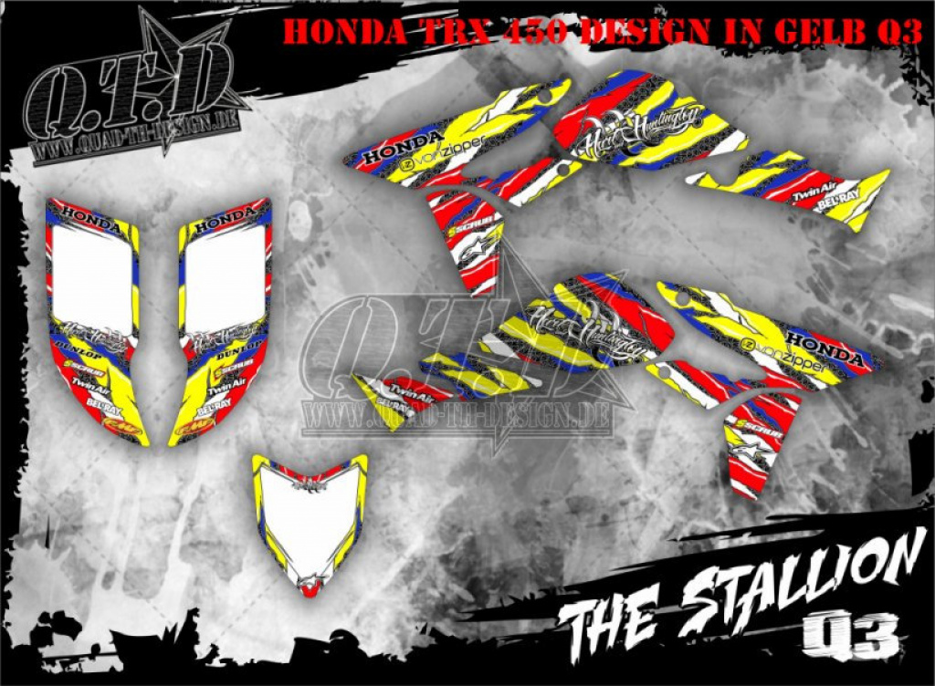 Stallion Gelb für Honda TRX 450R 2004-2016