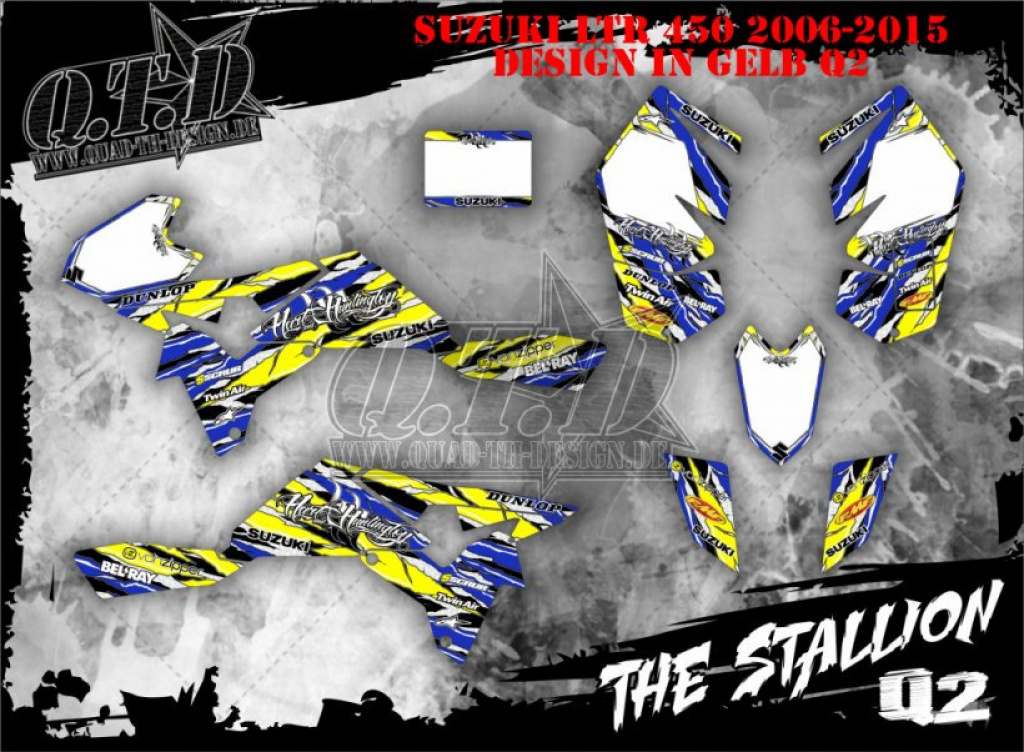 Beispiel Bild für die Farben, Stallion Gelb für Suzuki LTR 450