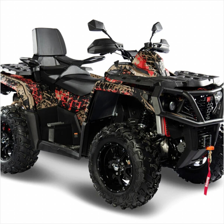 Tracker Beige-Rot XL Version für Aodes Pathcross 650/850/1000 up 2020+
