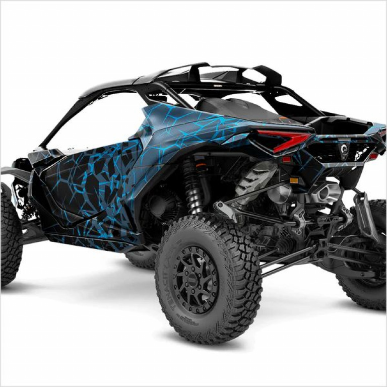 Quake Blau XL Version für Can-Am Maverick R 2 Doors