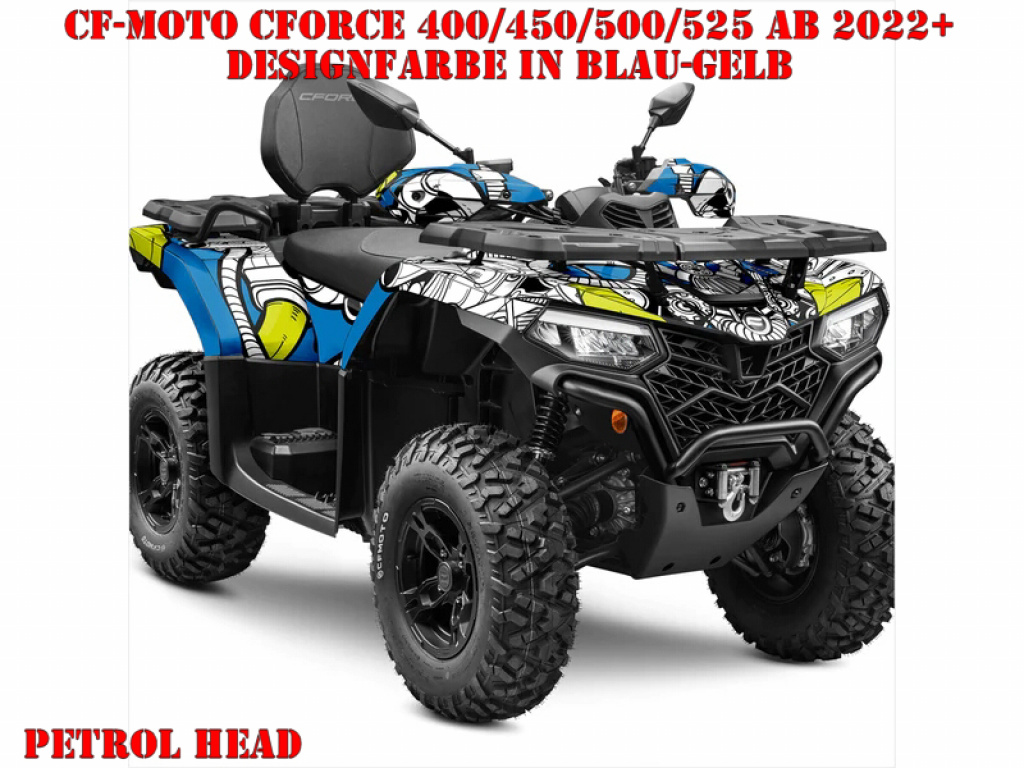 Petrol Head Blau-Gelb für CF-Moto CForce 400/450/500/520 S/L ab 2022+
