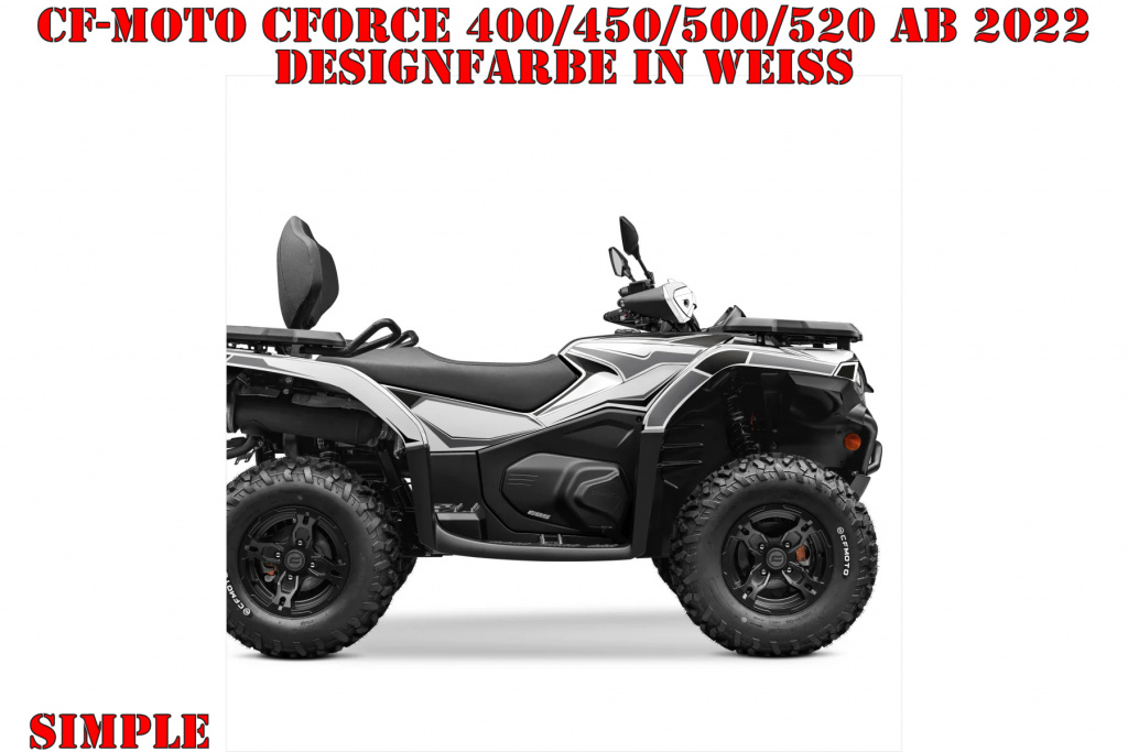 Simple White for CF-Moto CForce 400/450/500/520 S/L ab 2022+