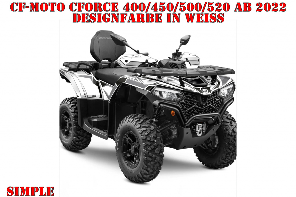Simple White for CF-Moto CForce 400/450/500/520 S/L ab 2022+