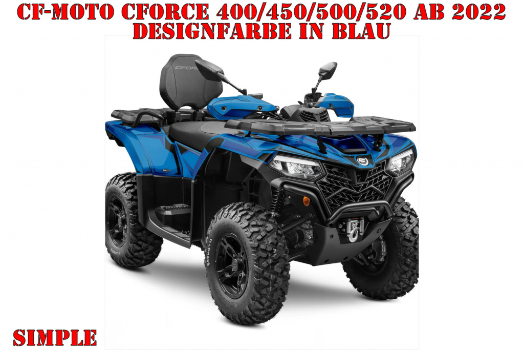 Simple Blue for CF-Moto CForce 400/450/500/520 S/L ab 2022+