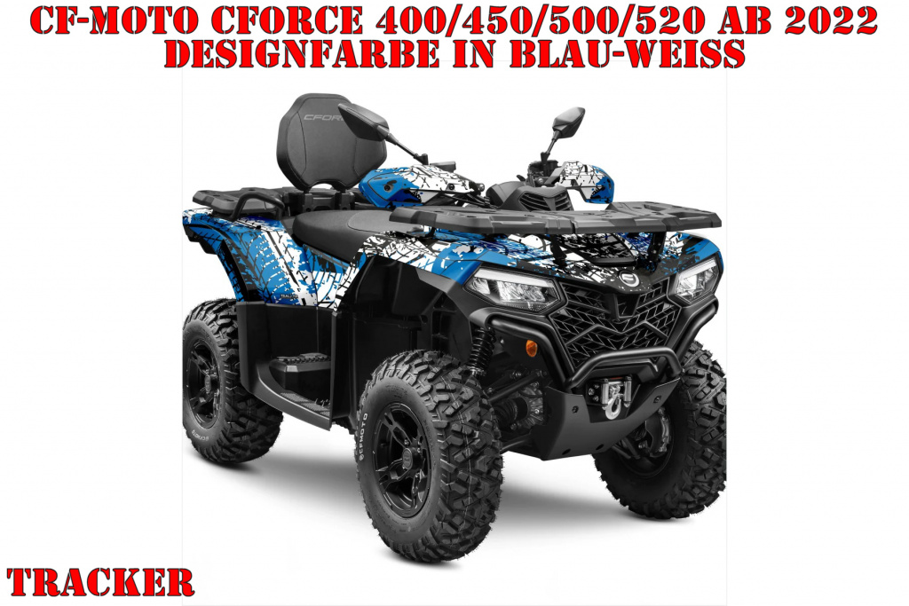 Tracker Blue-White for CF-Moto CForce 400/450/500/520 S/L ab 2022+