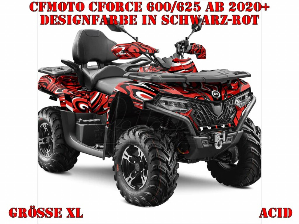 Acid Schwarz-Rot XL Version für CF-Moto CForce 600-625 S/L ab 2020+