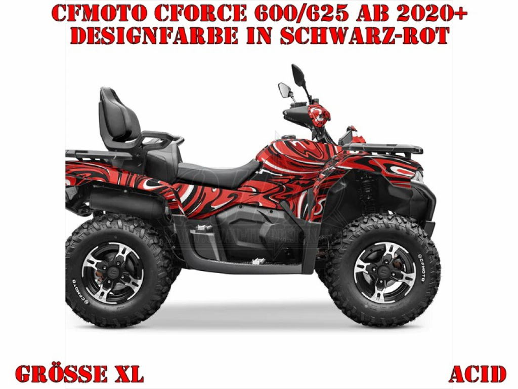 Acid Schwarz-Rot XL Version für CF-Moto CForce 600-625 S/L ab 2020+