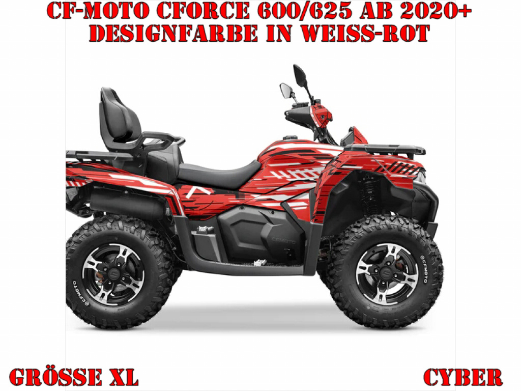 Cyber Weiß-Rot XL Version für CF-Moto CForce 600-625 S/L ab 2020+