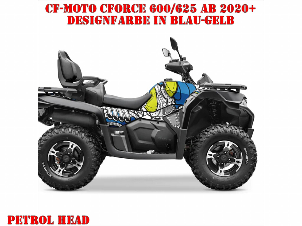 Petrol Head Blue-Yellow M Version for CF-Moto CForce 600-625 S/L ab 2020+