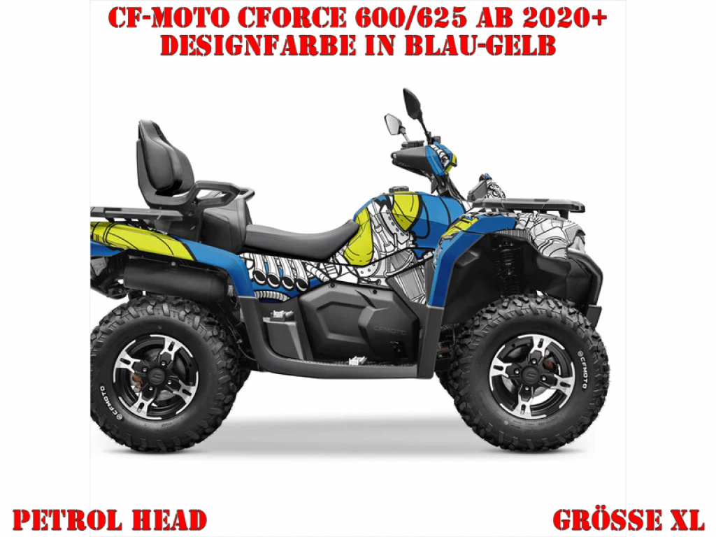 Petrol Head Blue-Yellow XL Version for CF-Moto CForce 600-625 S/L ab 2020+