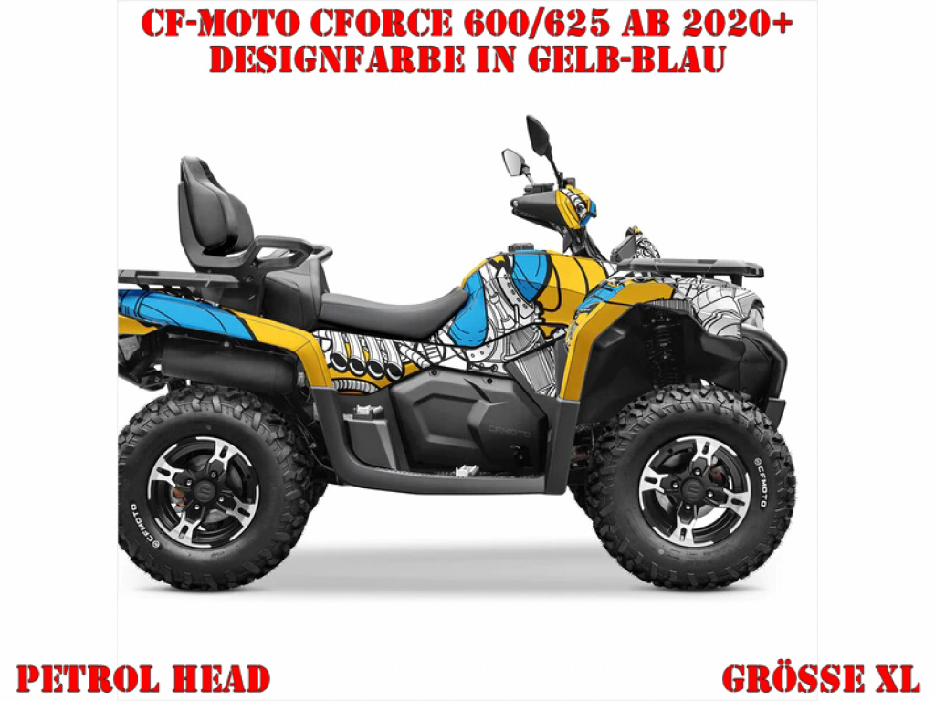 Petrol Head Yellow-Blue XL Version for CF-Moto CForce 600-625 S/L ab 2020+