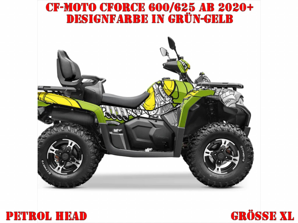 Petrol Head Green-Yellow XL Version for CF-Moto CForce 600-625 S/L ab 2020+
