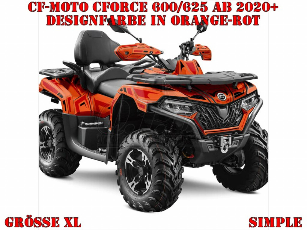 Simple Orange-Rot XL Version für CF-Moto CForce 600-625 S/L ab 2020+