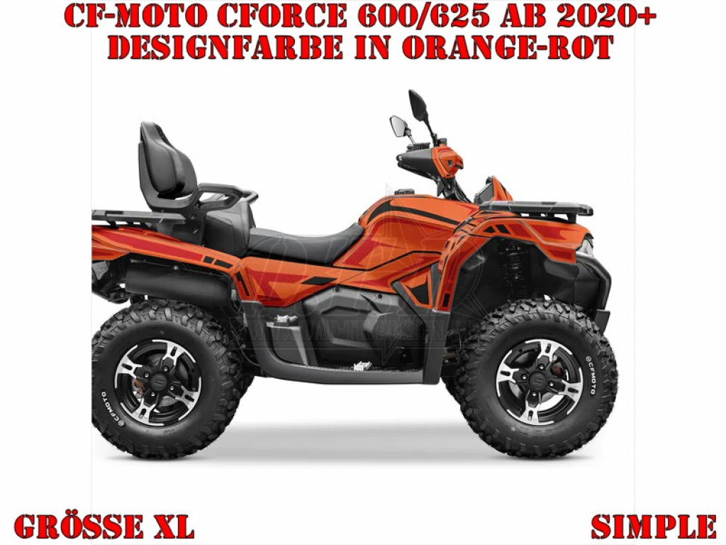 Simple Orange-Rot XL Version für CF-Moto CForce 600-625 S/L ab 2020+