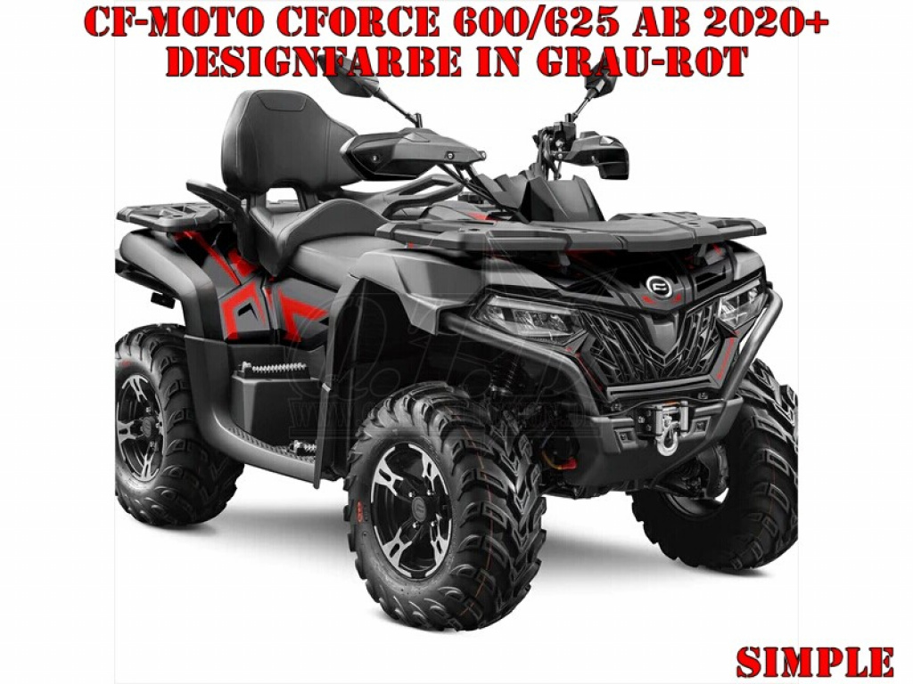 Simple Grau-Rot M Version für CF-Moto CForce 600-625 S/L ab 2020+