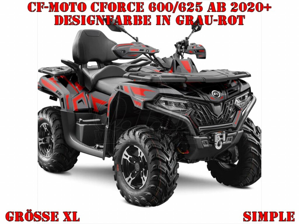Simple Grau-Rot XL Version für CF-Moto CForce 600-625 S/L ab 2020+