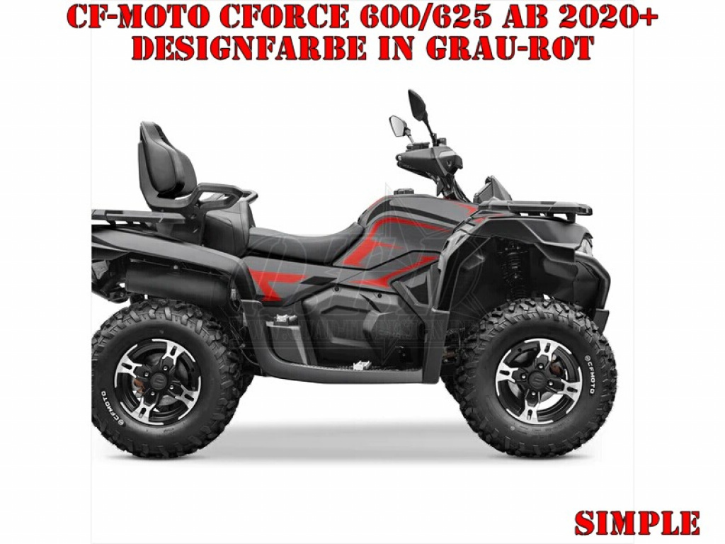 Simple Grau-Rot M Version für CF-Moto CForce 600-625 S/L ab 2020+