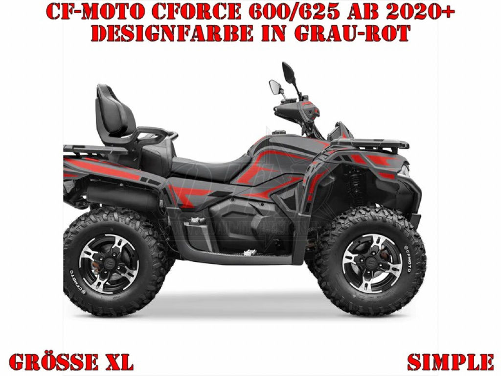 Simple Grau-Rot XL Version für CF-Moto CForce 600-625 S/L ab 2020+