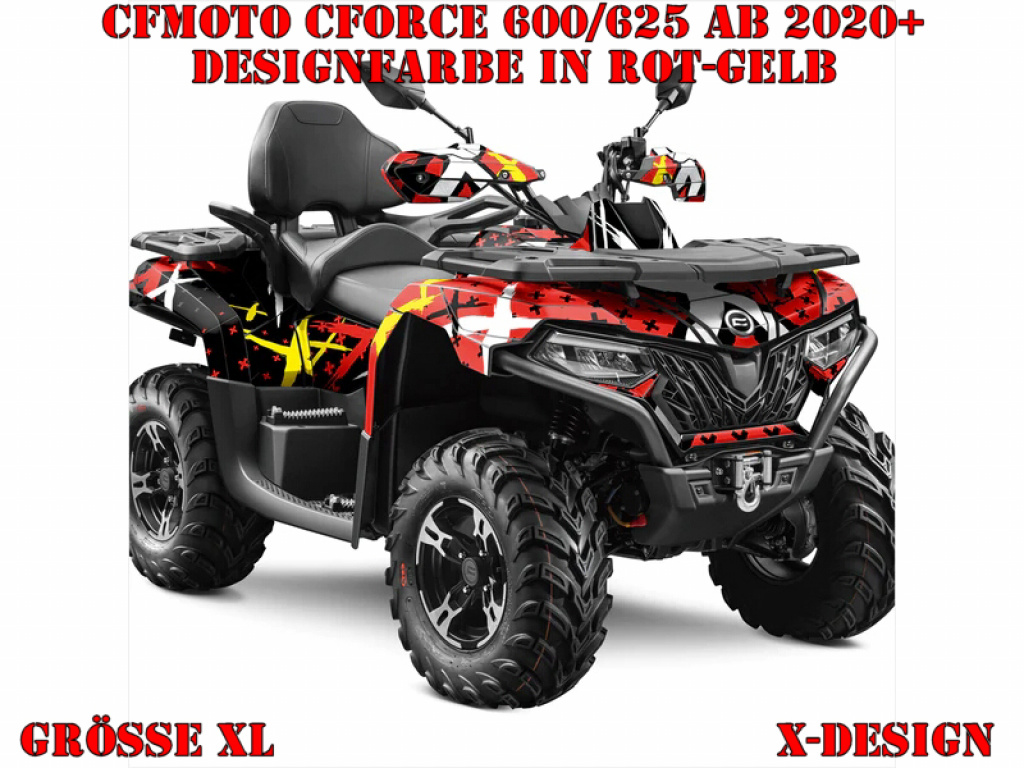 X-Design Rot-Gelb XL Version für CF-Moto CForce 600-625 S/L ab 2020+