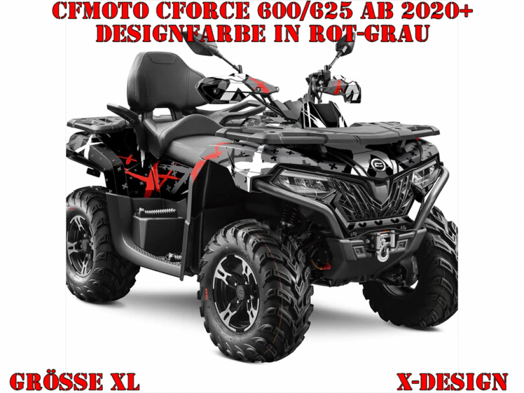 X-Design Rot-Grau XL Version für CF-Moto CForce 600-625 S/L ab 2020+
