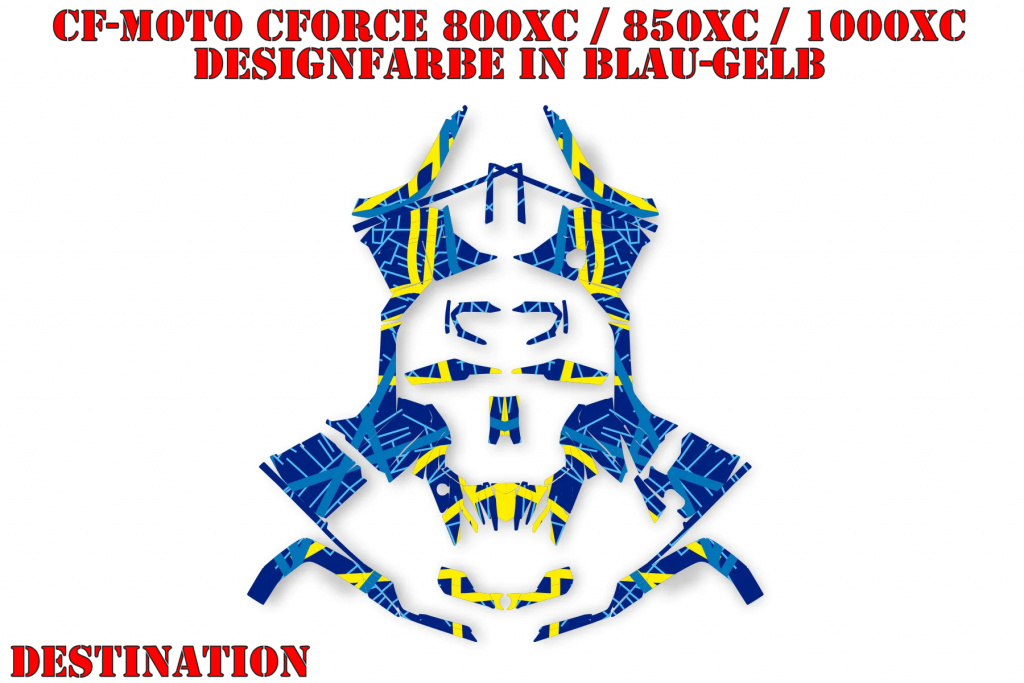 Destination Blue-Yellow for CF-Moto CForce 800/820/850/1000 XC/DLX ab 2018+